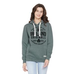 Urban Irish Long Sleeve Ireland Grindle Soft Pullover Hoodie Women Size S Green‎